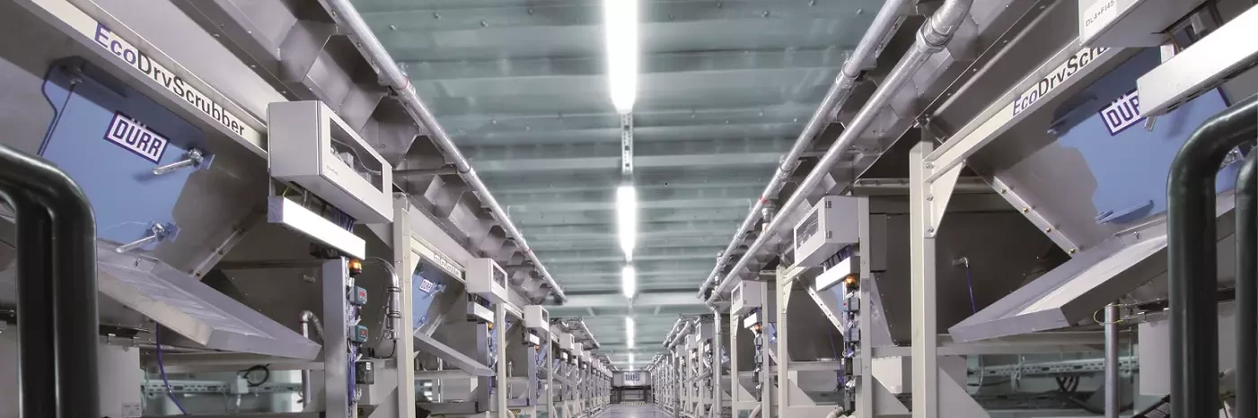 Overspray separation with EcoDryScrubber by Dürr
