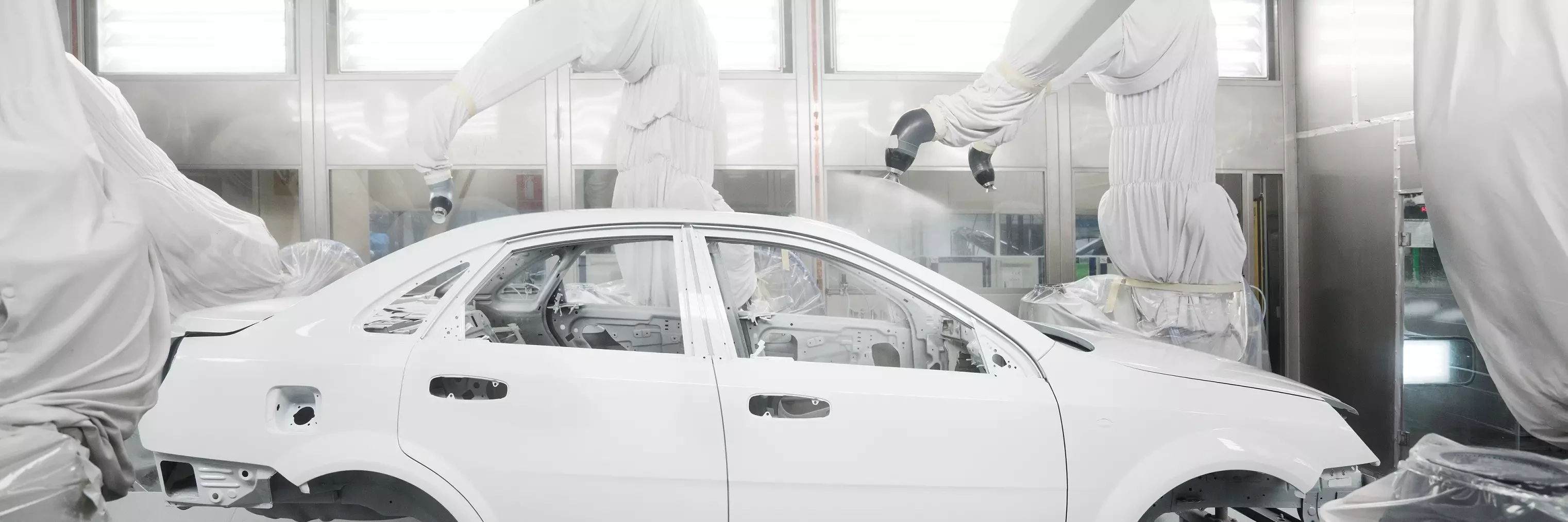 Passenger cars within the paint shop