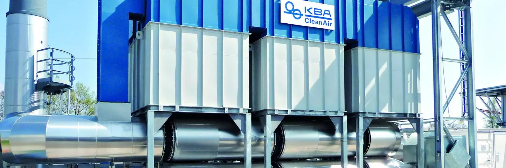 Exhaust air purification systems from KBA-CleanAir are used in the printing industry, dye and paint manufacturing, surface treatment, and the chemicals industry